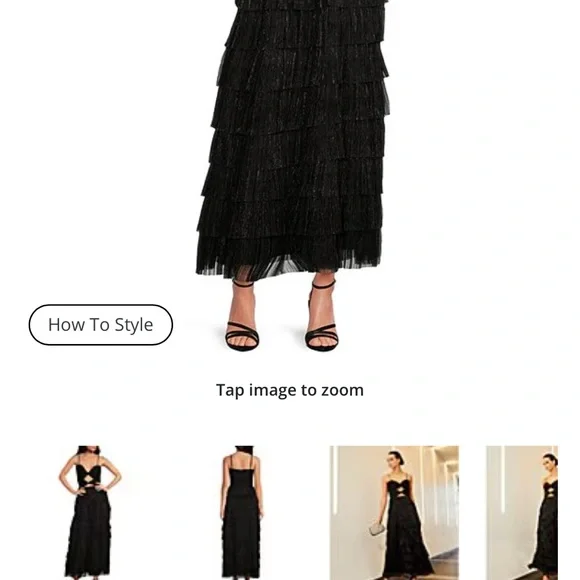 Gianni Bini Elegant Black Cut-Out Maxi Dress - Picture 2 of 7